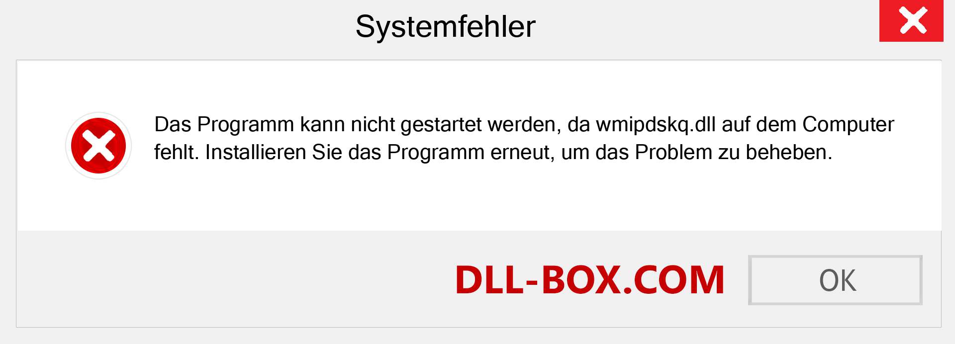 wmipdskq.dll-Datei fehlt?. Download für Windows 7, 8, 10 - Fix wmipdskq dll Missing Error unter Windows, Fotos, Bildern