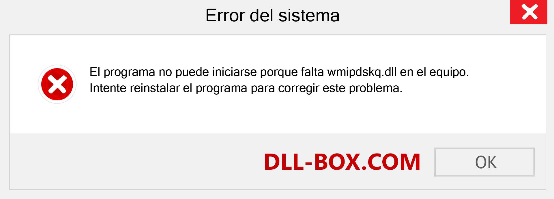 ¿Falta el archivo wmipdskq.dll ?. Descargar para Windows 7, 8, 10 - Corregir wmipdskq dll Missing Error en Windows, fotos, imágenes