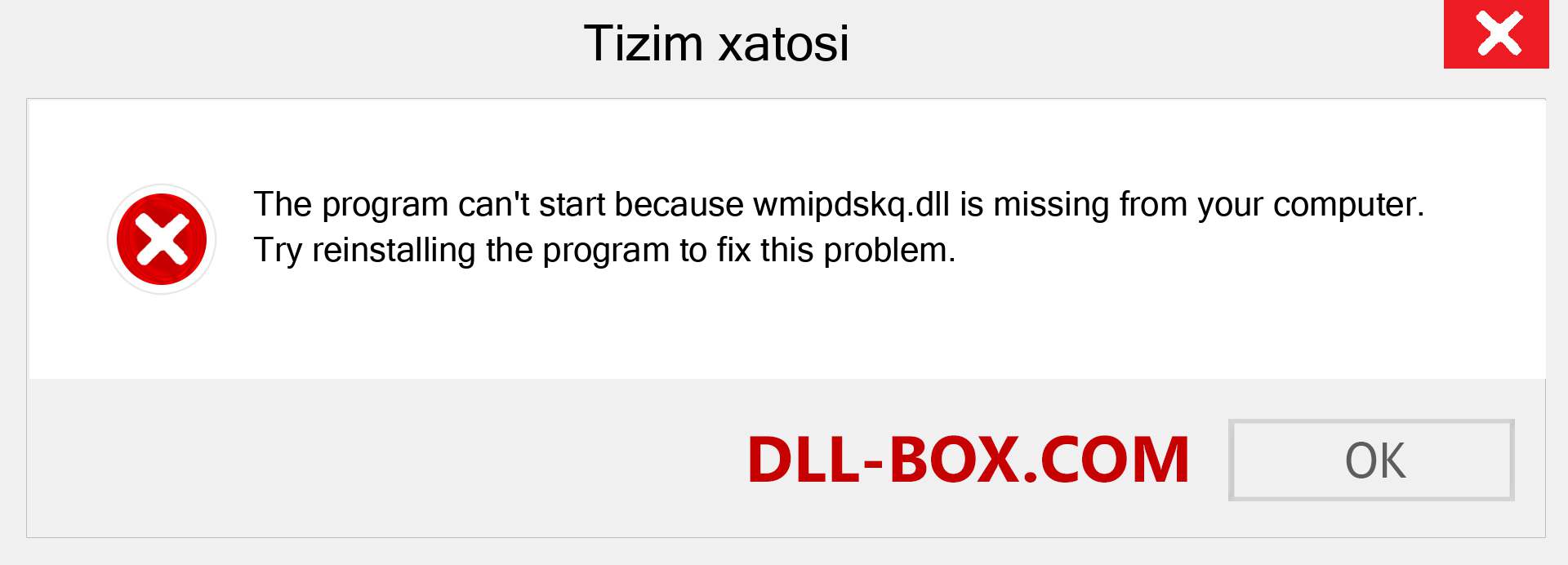 wmipdskq.dll fayli yo'qolganmi?. Windows 7, 8, 10 uchun yuklab olish - Windowsda wmipdskq dll etishmayotgan xatoni tuzating, rasmlar, rasmlar